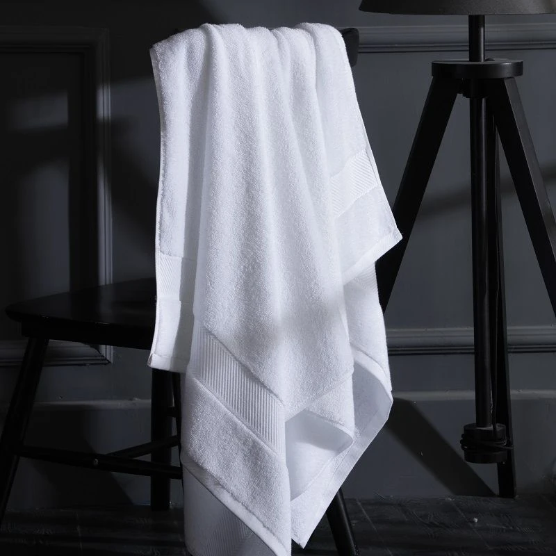 White Sateen Bath Towels